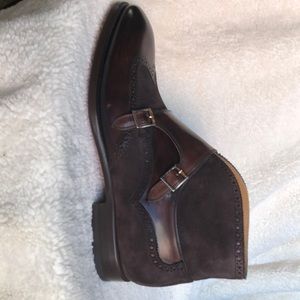 Magnanni Men’s Suede and Smooth Leather Ankle Boot